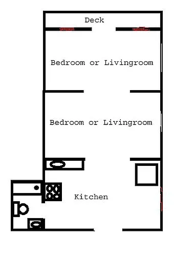 Floor plan 1 bedroom units