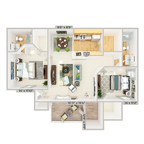 Floor plan B - The Cottage