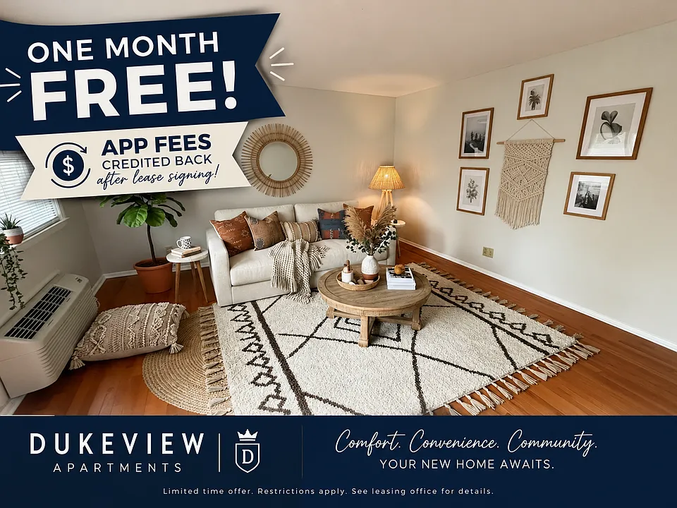Dukeview Apartments- Adorable and Affordable 1 Bedroom 1 Bathroom