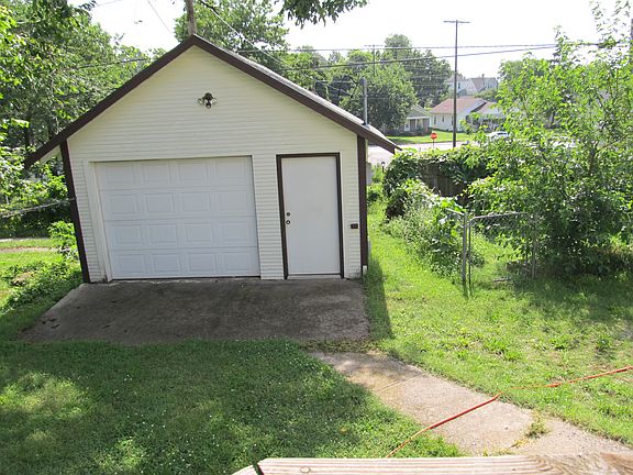 Alley behind garage.
