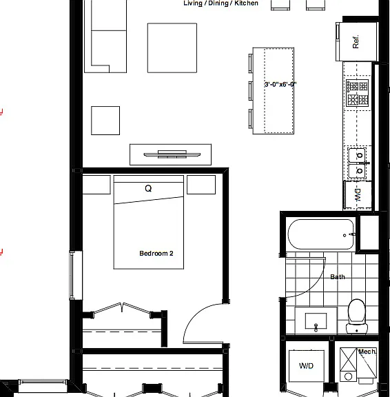 Luxe on Chicago - 6 - 2x2 - 2 Beds - 2 Baths - 1102 Sq. ft.