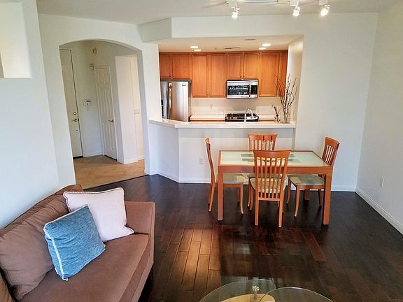 View of kitchen from living room