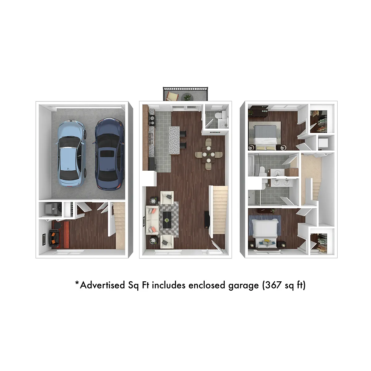 Floor plan The Magnolia Townhome