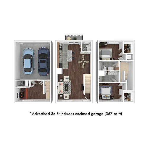 Floor plan The Magnolia Townhome