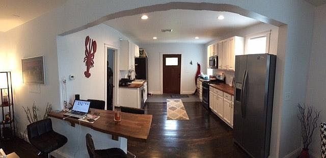 Full Bathroom located off of kitchen 1st floor