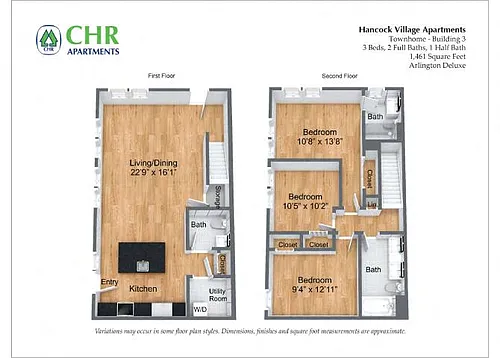 Floor plan 3 Bed/2.5 Bath Townhome - New Construction