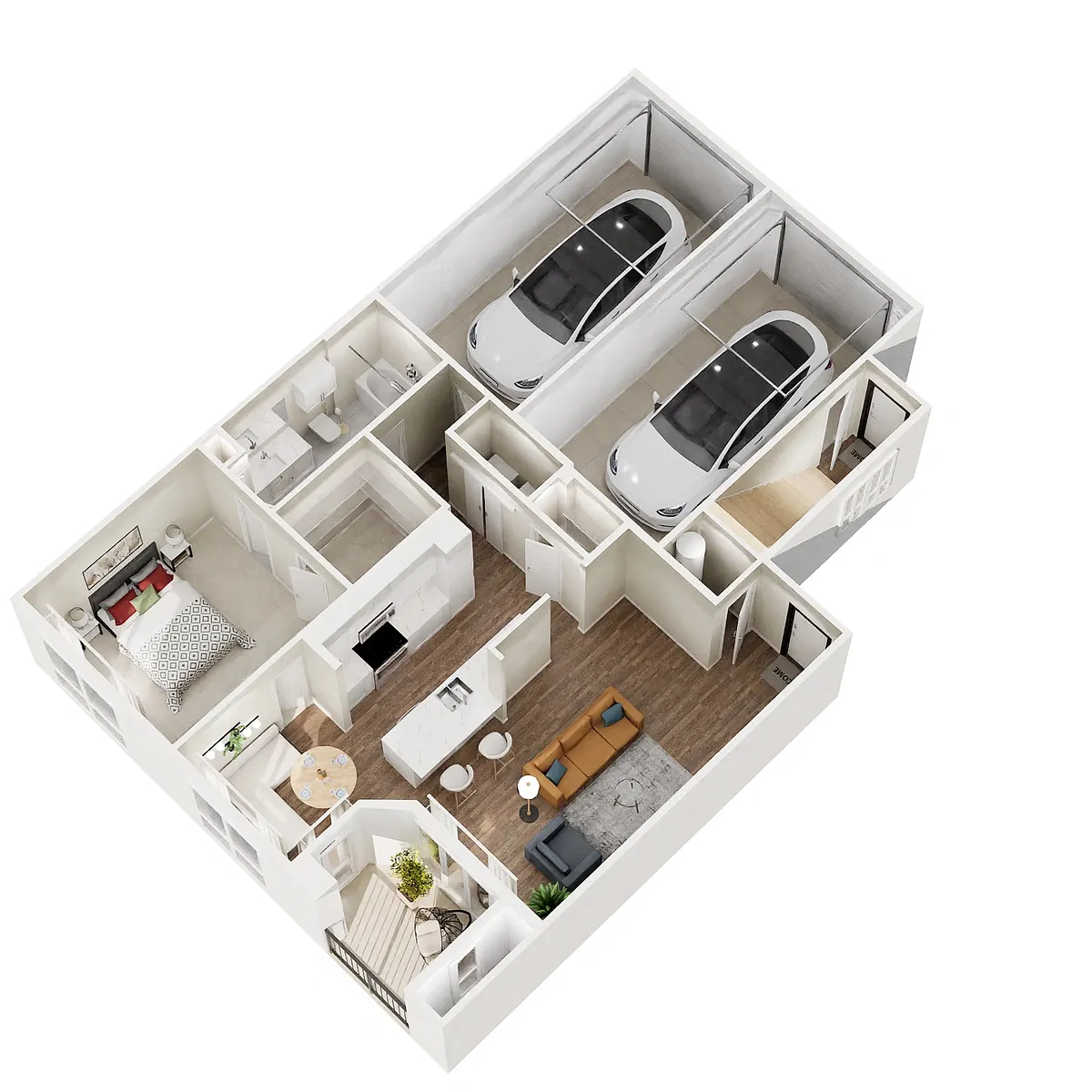 Floor plan E - Renovated