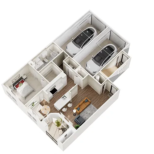 Floor plan E - Renovated