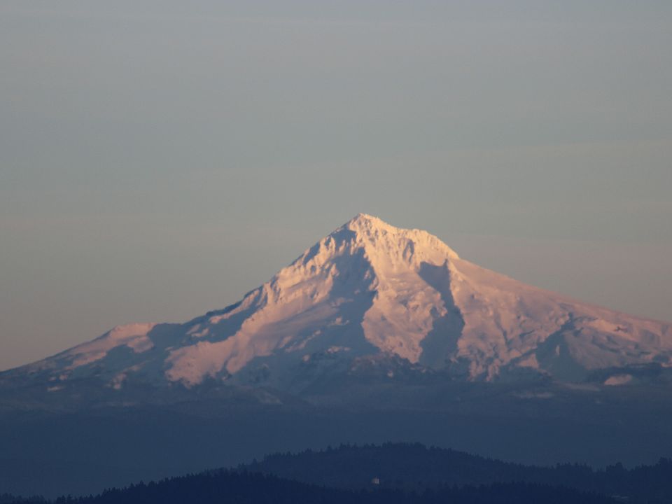 Mount hood on sunset