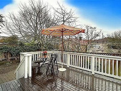 South facing deck