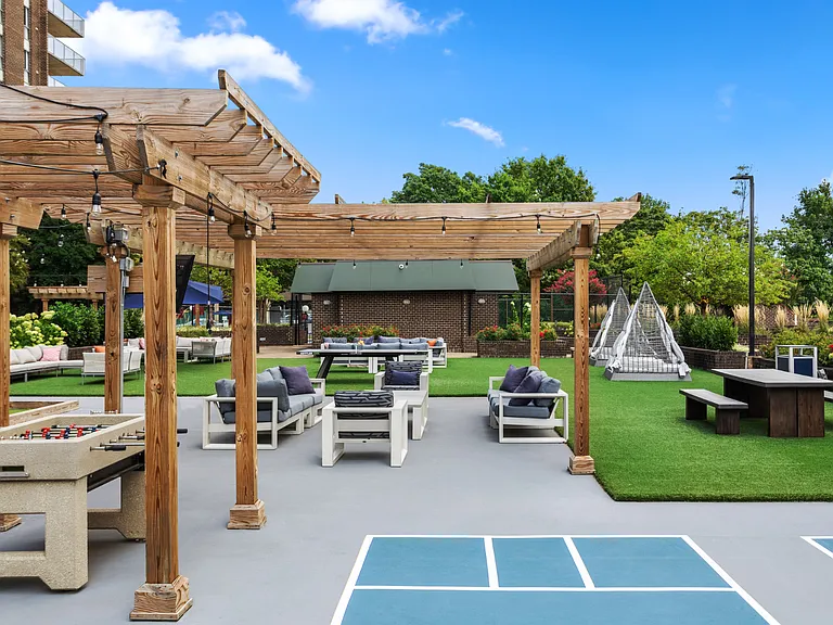 Unwind with friends at the outdoor courtyard