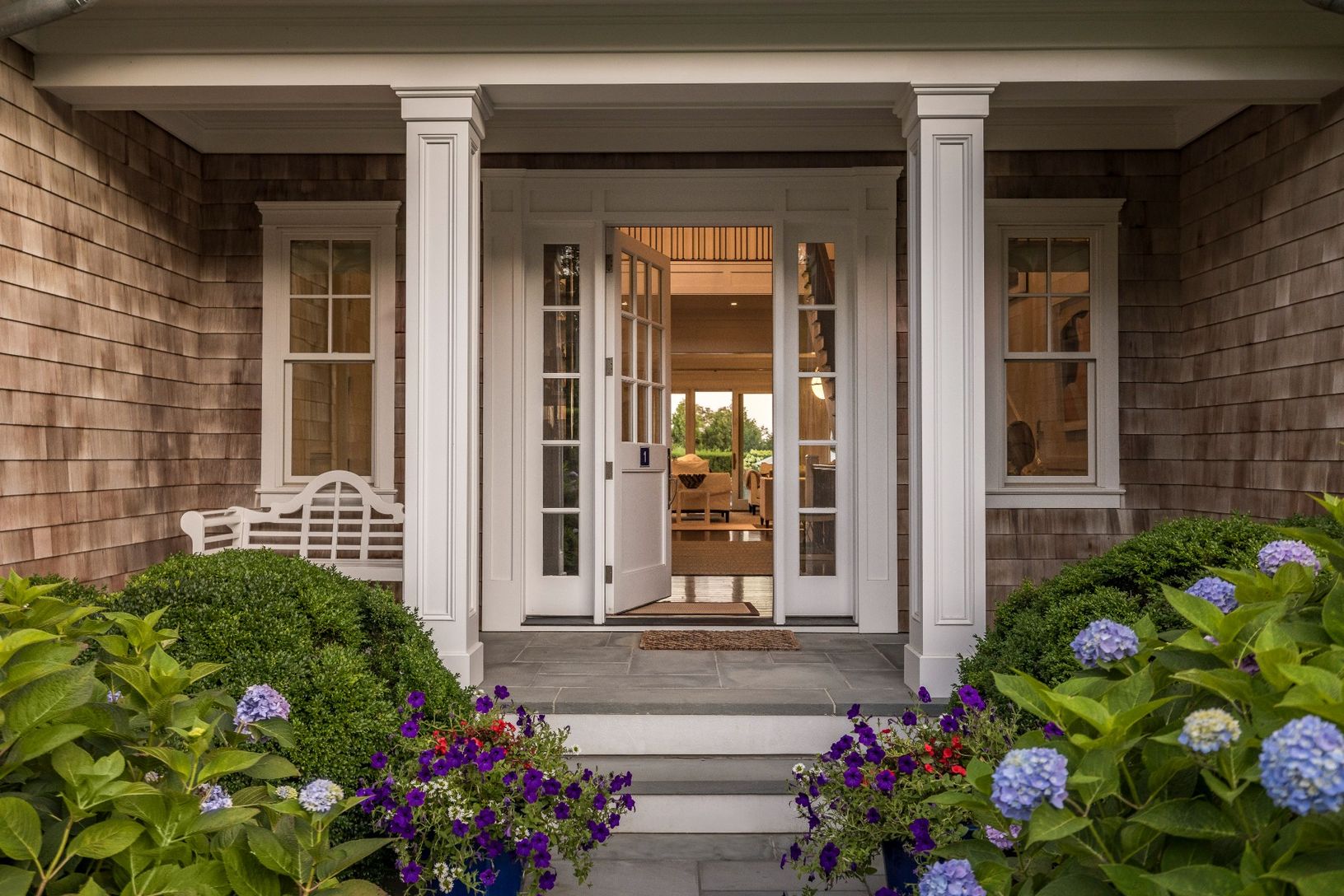 Welcoming covered front porch