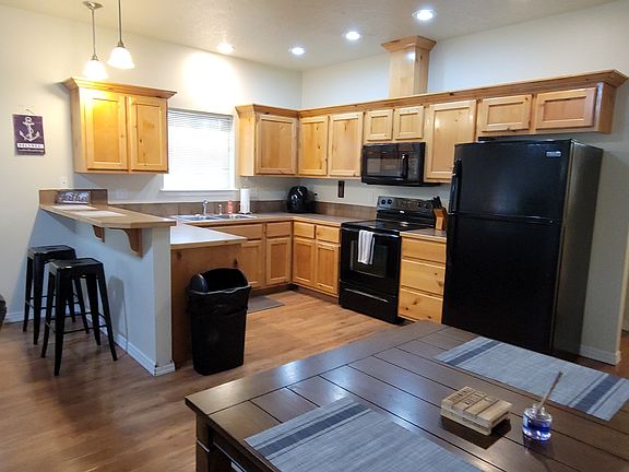 Shared kitchen and dining area