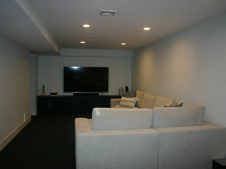 Finished basement family room