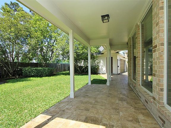 The Covered Patio features gorgeous tile floors.