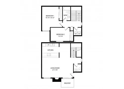 Floor plan Whidbey Townhome