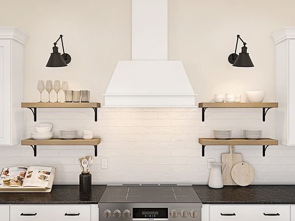 Artisan backsplash in kitchen