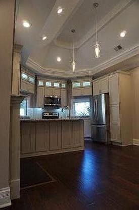 Beautiful cathedral ceiling, trim and lighting!