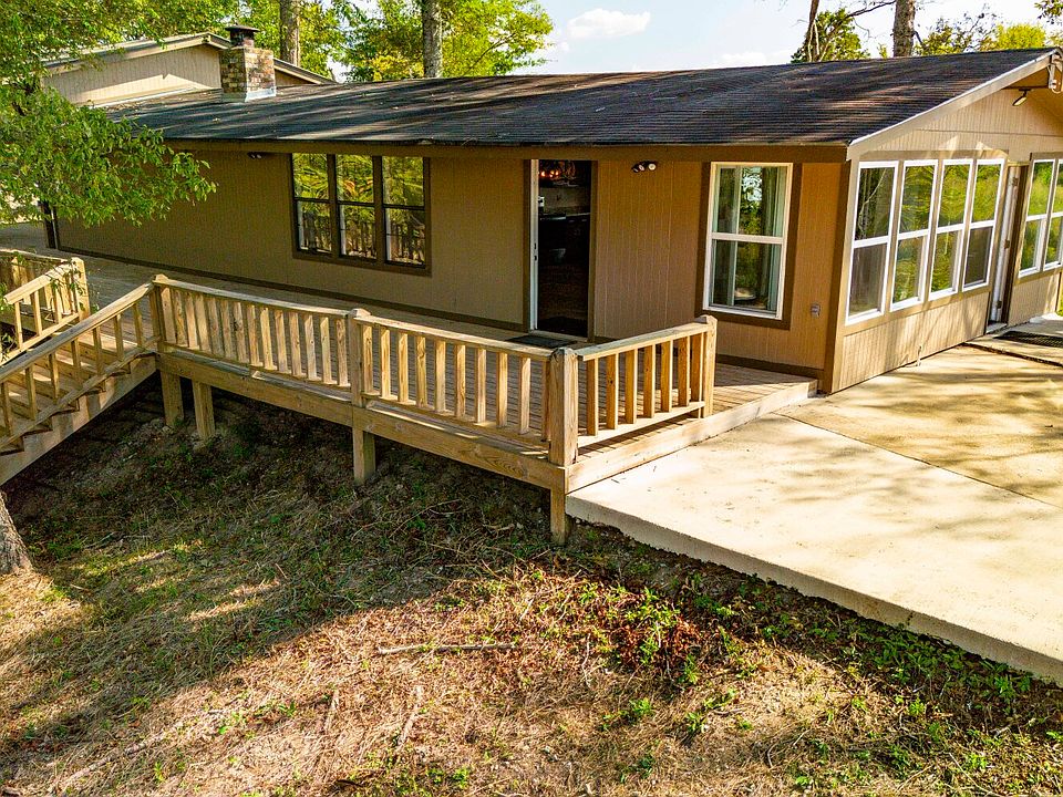 View of the front door and patio area