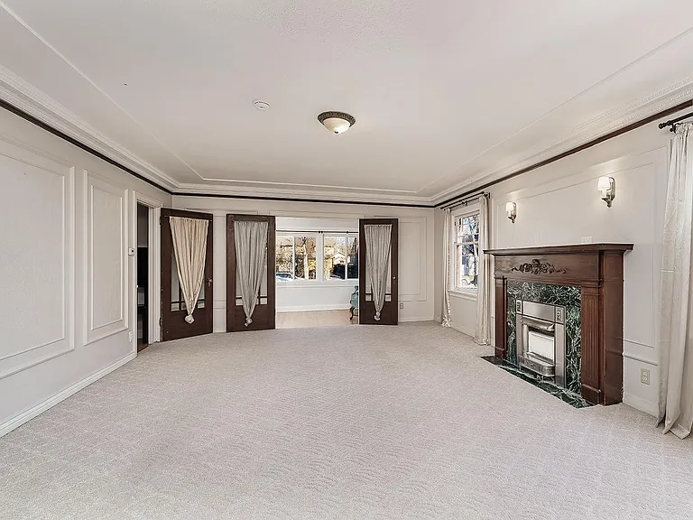 Living room, fireplace is for decoration only, flatscreen TV will sit on mantle.