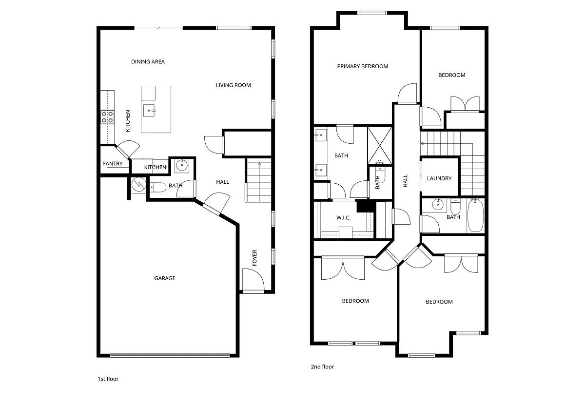 Floor plan 4 Bed 2 and A Half Bath