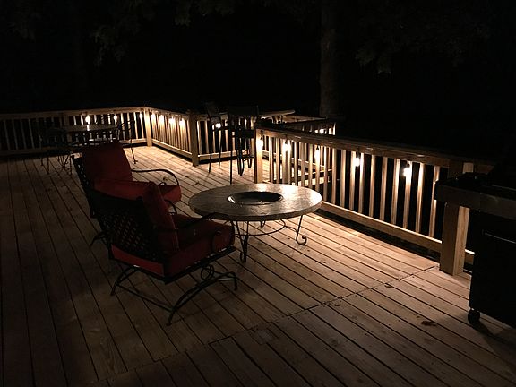 Back deck with lighting