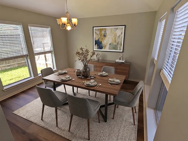 Another vision from AI with an area rug to compliment the new floors.