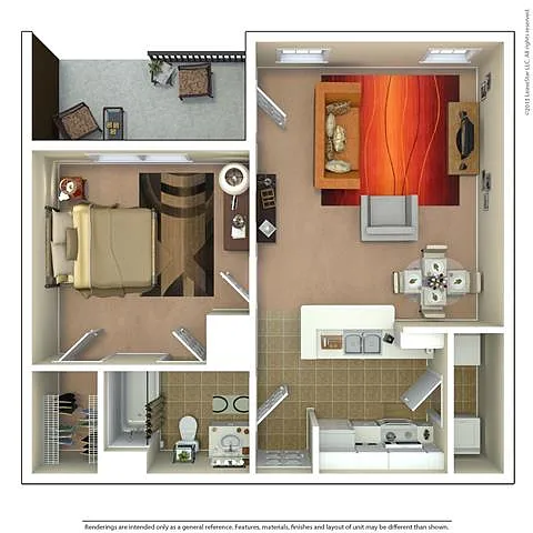 Floor plan A1GR - Newly Renovated with Attached Garage