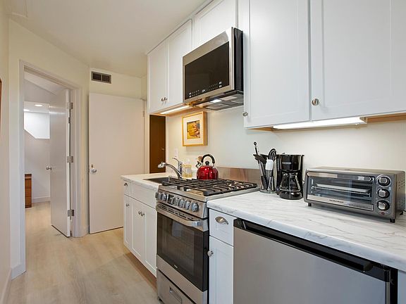 Kitchen with new appliances.