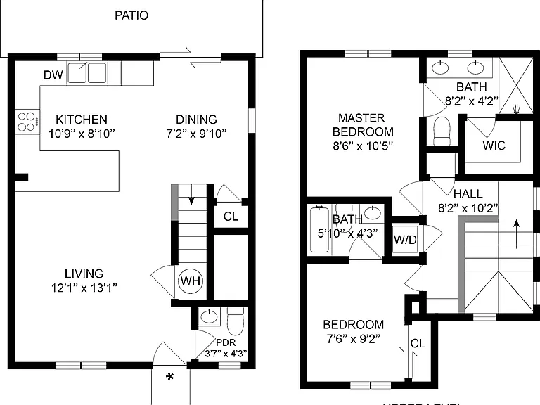 2 BR x 2.5 BA Townhome with Washer/Dryer - A Floorplan 2 BR x 2.5 BA Townhome with Washer/Dryer - A Floorplan