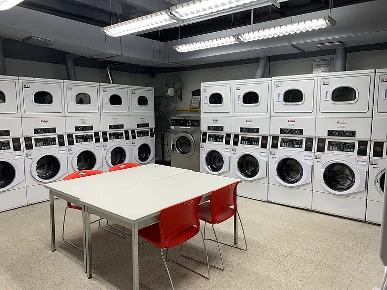 Laundry room in basement
