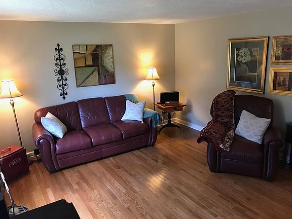 Living room with hardwood flooring