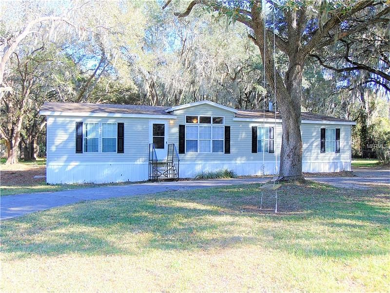 Front of home on large 1.2 acre lot