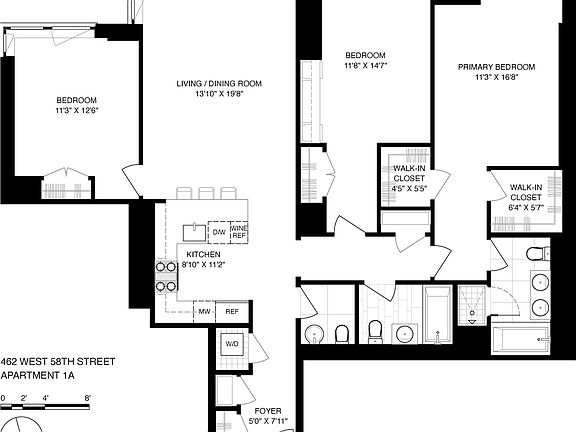 2nd image of 462 W 58th St APT 1A