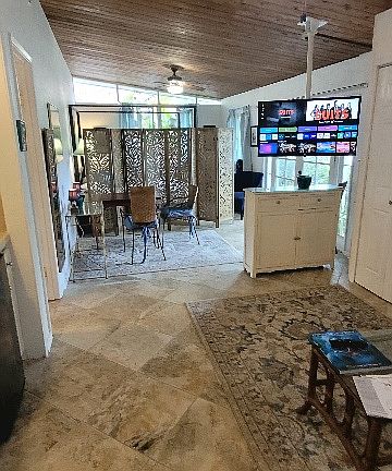 Revovable privacy screen for sleeping area.