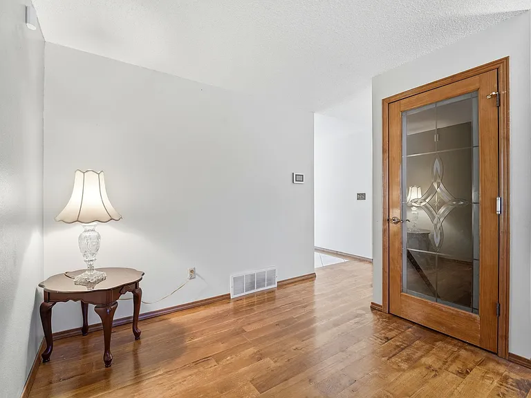 Basement door, ground floor living room.