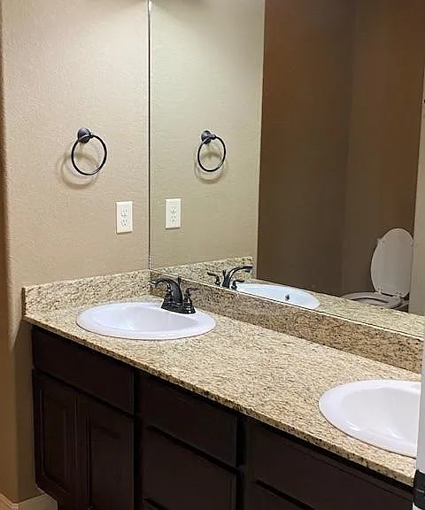 Jack and Jill guest bath vanity.