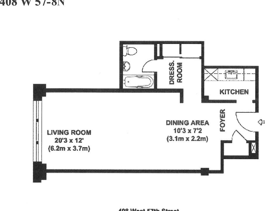 2nd image of 408 W 57th St APT 8N