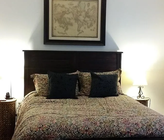 Large bedroom with natural light