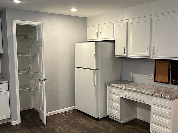 Spacious eat in kitchen with pantry.