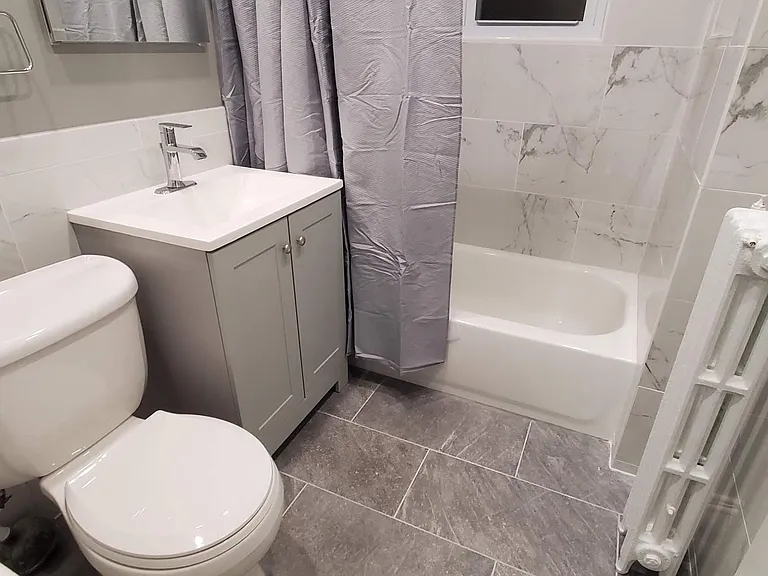 The bathroom has been completely redone. Everything is brand new.