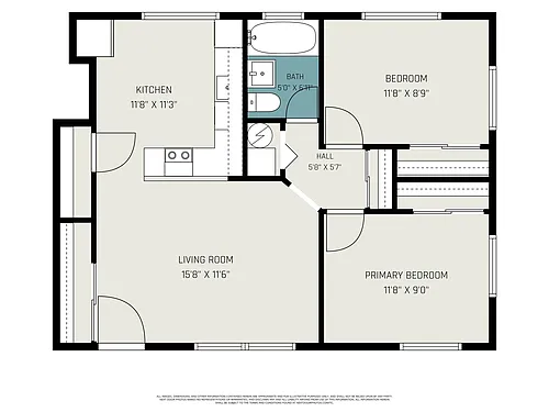 Floor plan 2-Bedrooms