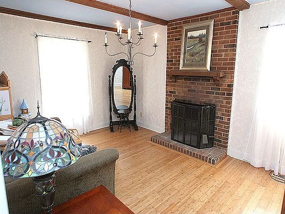 Cozy fireplace in Den