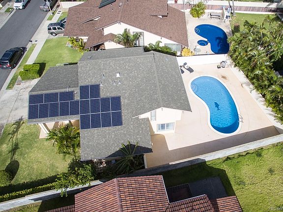 The house has a PV system and a pool