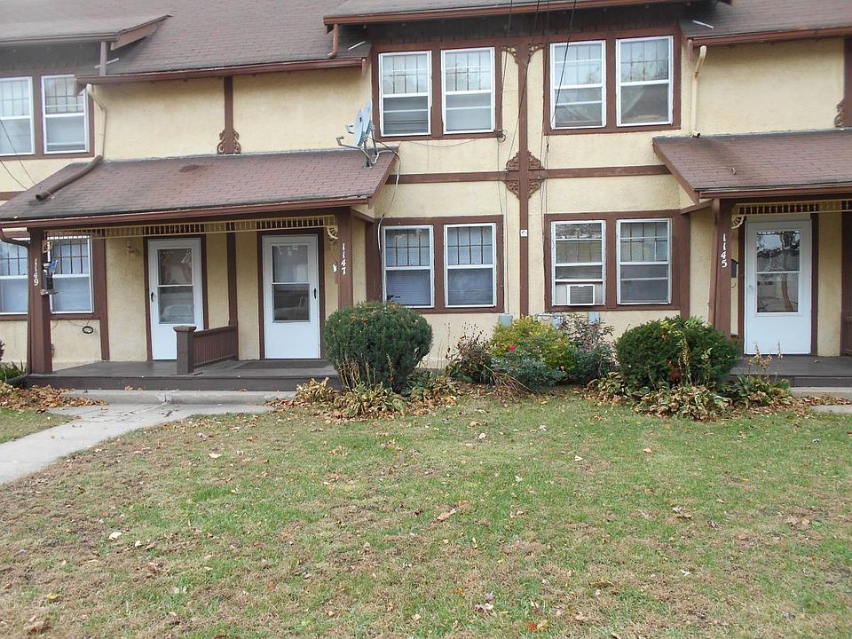 front of townhouses