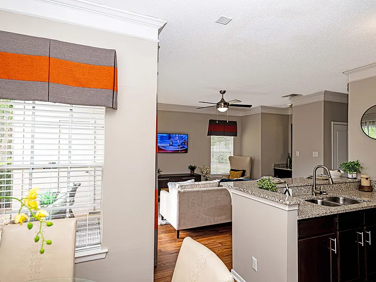 Dining area and kitchen