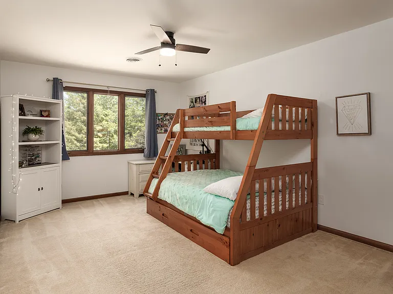Large bedroom w/ twin over full bunks