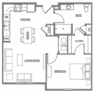 Floor plan 1 Bedroom