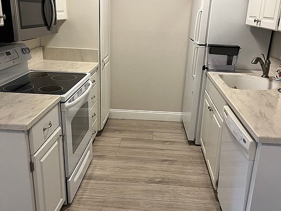 Kitchen with new hardwood floors