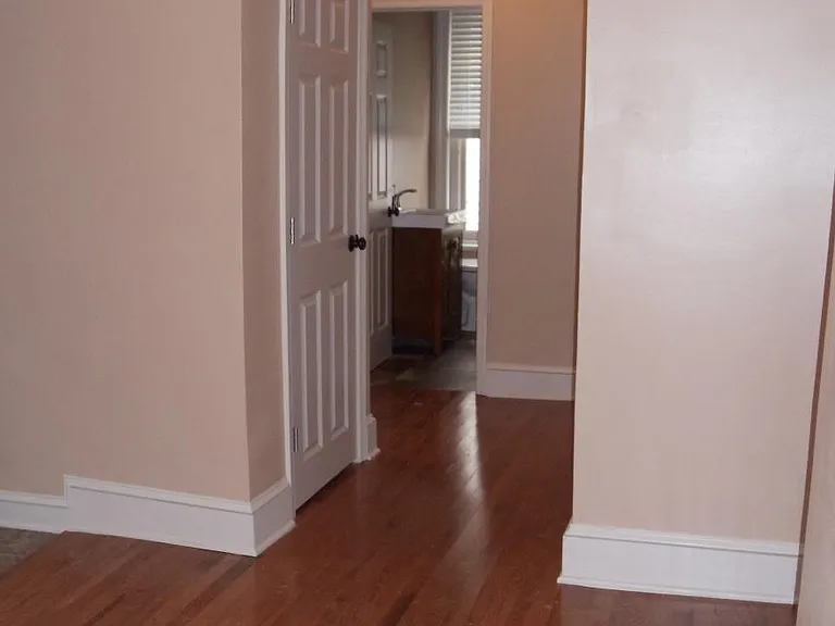 Looking toward bathroom from dining area